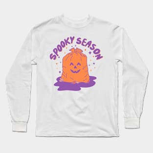 Spooky Season Jack-O-Lantern Trash Bag nostalgia Long Sleeve T-Shirt